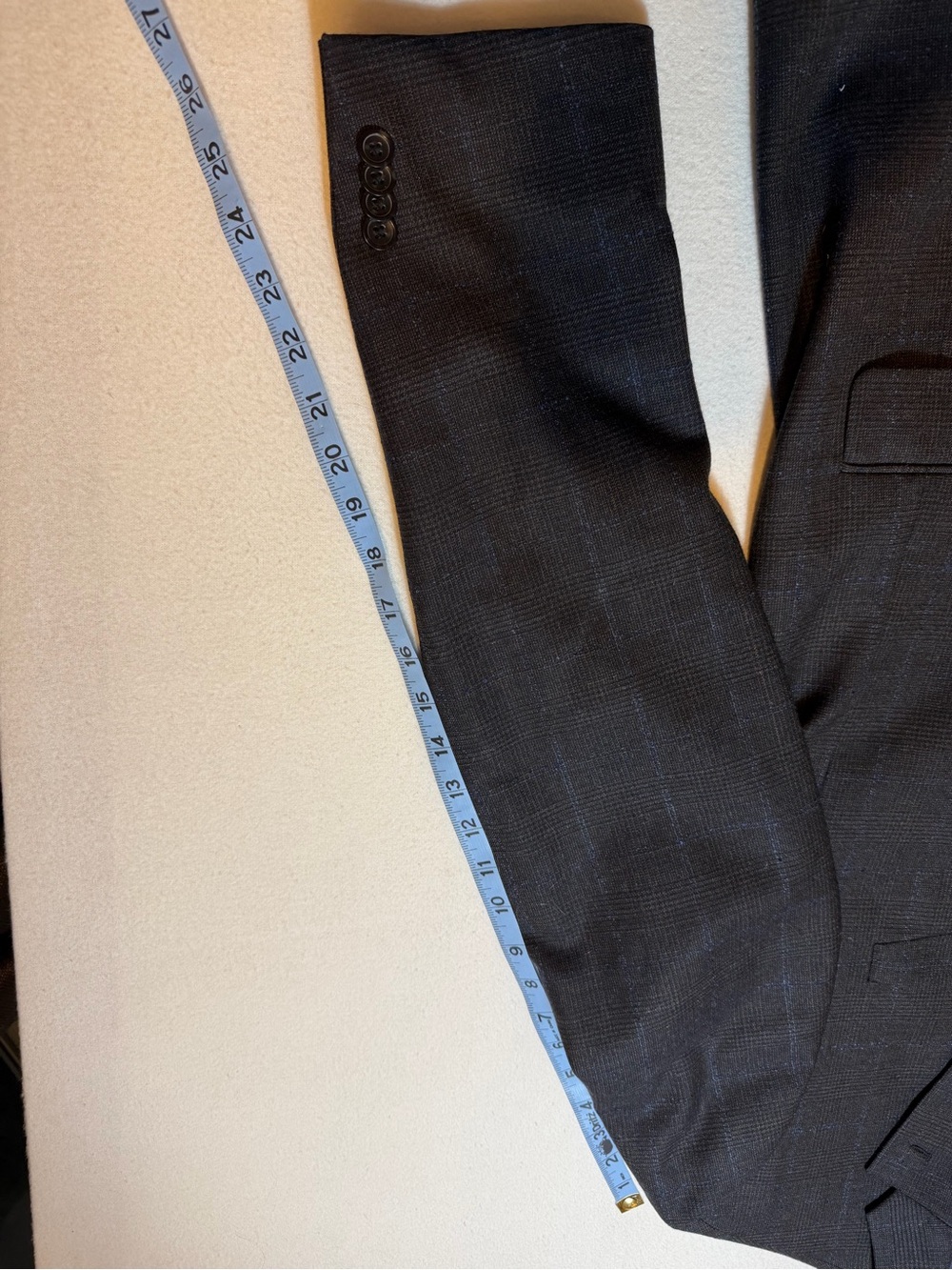 Tommy Hilfiger Charcoal Blazer with Subtle Blue Windowpane - Picture 10 of 12